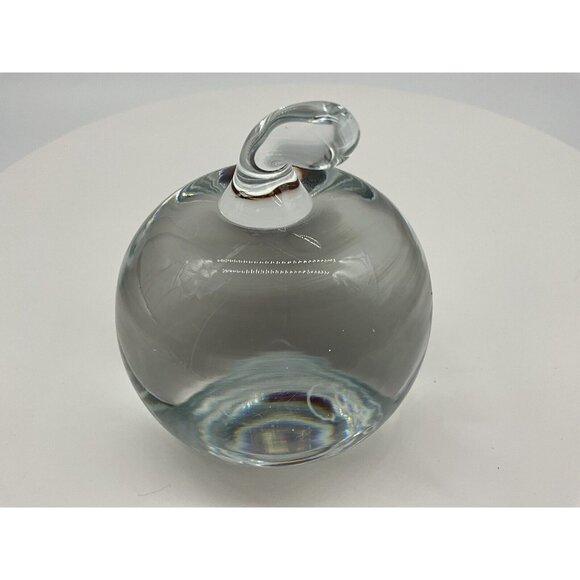 Baccarat for CARTIER Crystal Apple w/Stem PAPERWEIGHT Vtg Crystal Collectible - Picture 14 of 16